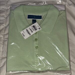 Karen Scott Light Mint Green Polo Shirt